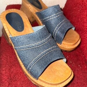 Denim Blue Women's Mules